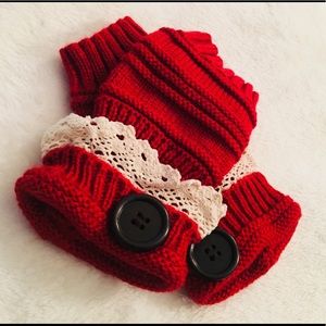 New Red Fingerless Gloves from Hallmark